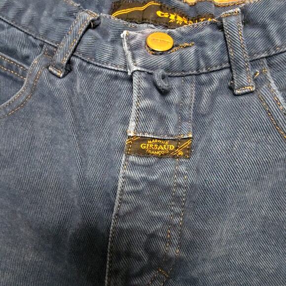 Vintage Marithe Francois Girbaud Denim Shorts Frayed Hem Blue 90s Womens 29 - Picture 2 of 10